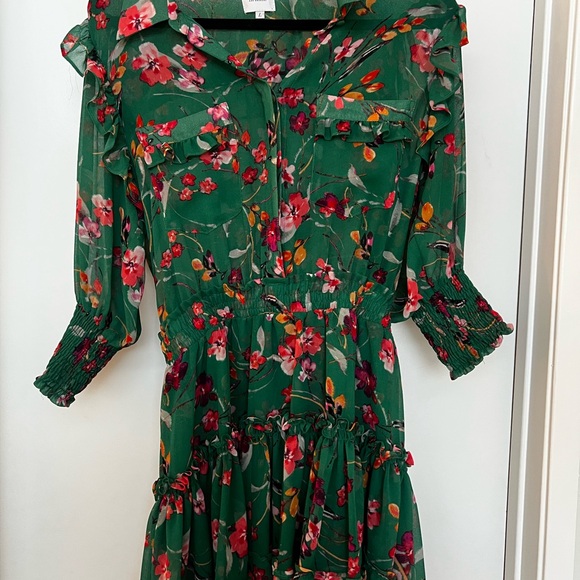 MISA Los Angeles Long Sleeve Collared Mini Dress - Picture 1 of 5